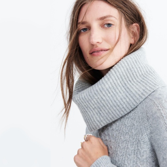 Madewell Sweaters - Madewell 100% Cashmere Convertible Cablenknit